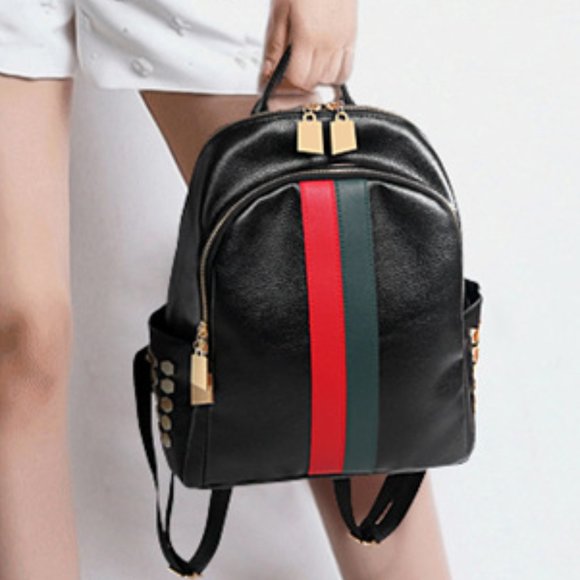 Women travel backpack high quality soft PU leather main image 4